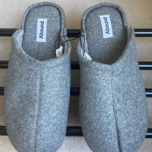 ABOUND Men Smith Indoor Outdoor Plush Felted Wool Scuff Slippers - NEW NWOB - Picture 2 of 8